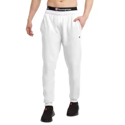 Men's Champion® Fleece Powerblend Jogger Pants -Champion Shop 2491741 White