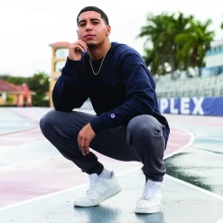 Men's Champion® Fleece Powerblend Sweatshirt -Champion Shop 2874625 ALT8