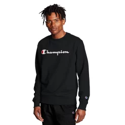 Men's Champion® Powerblend Fleece Sweatshirt -Champion Shop 3614978 Black Black