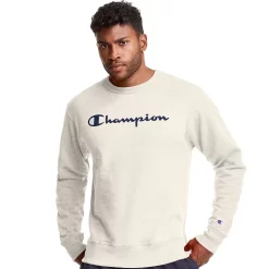 Men's Champion® Powerblend Fleece Sweatshirt -Champion Shop 3614978 Oatmeal Heather