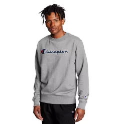 Men's Champion® Powerblend Fleece Sweatshirt -Champion Shop 3614978 Oxford Gray