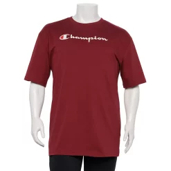 Big & Tall Champion® Modern-Fit Logo Tee -Champion Shop 4397460 Maroon
