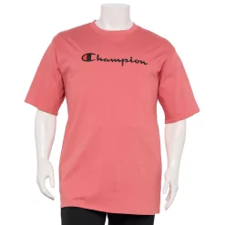 Big & Tall Champion® Modern-Fit Logo Tee -Champion Shop 4397460 Redwood Red