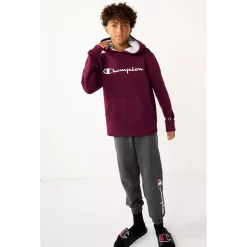 Kids 7-20 Champion® Script Fleece Hoodie -Champion Shop 4928961 ALT2