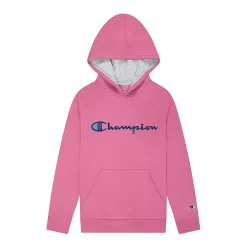 Kids 7-20 Champion® Script Fleece Hoodie -Champion Shop 4928961 Azalea Pink