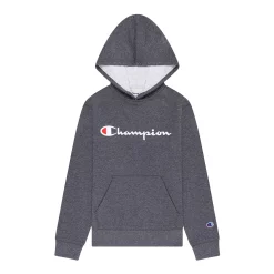 Kids 7-20 Champion® Script Fleece Hoodie -Champion Shop 4928961 Dark Gray