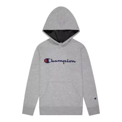 Kids 7-20 Champion® Script Fleece Hoodie -Champion Shop 4928961 Gray