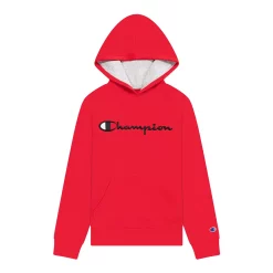 Kids 7-20 Champion® Script Fleece Hoodie -Champion Shop 4928961 Red