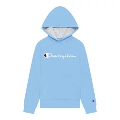 Kids 7-20 Champion® Script Fleece Hoodie -Champion Shop 4928961 Swiss Blue