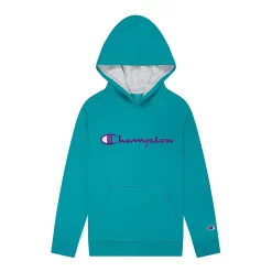 Kids 7-20 Champion® Script Fleece Hoodie -Champion Shop 4928961 Tempo Teal