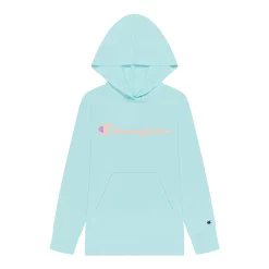 Girls 7-16 Champion® Script Hooded Tee -Champion Shop 4945613 Blue Mist
