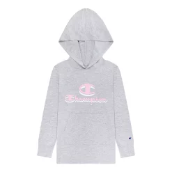 Girls 7-16 Champion® Script Hooded Tee -Champion Shop 4945613 Gray