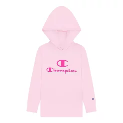 Girls 7-16 Champion® Script Hooded Tee -Champion Shop 4945613 Light Pink