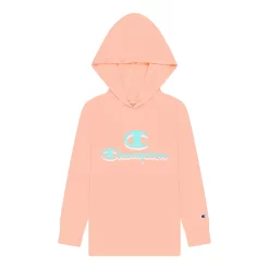 Girls 7-16 Champion® Script Hooded Tee -Champion Shop 4945613 Peach