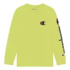 Kids 7-20 Champion® Script Tee -Champion Shop 4947766 Reflector Green