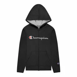 Kids 7-20 Champion® Script Full-Zip Hoodie -Champion Shop 4948239 Black
