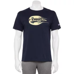 Men's Champion® Brushstroke Script Graphic Tee -Champion Shop 5162429 Navy