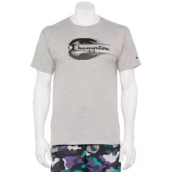 Men's Champion® Brushstroke Script Graphic Tee -Champion Shop 5162429 Oxford Gray