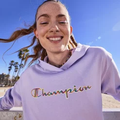 Women's Champion® Midweight Jersey Hoodie -Champion Shop 5168815 ALT4