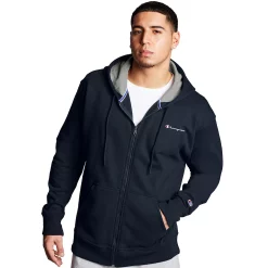 Men's Champion® Powerblend Fleece Full-Zip Hoodie -Champion Shop 5205444 Navy