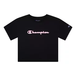 Girls 7-16 Champion® Tie-Dye Script Boxy Tee -Champion Shop 5207581 Black
