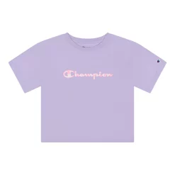 Girls 7-16 Champion® Tie-Dye Script Boxy Tee -Champion Shop 5207581 Urban Lilac