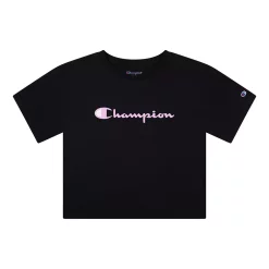 Girls 7-16 Champion® Classic Script Boxy Tee -Champion Shop 5207597 Black