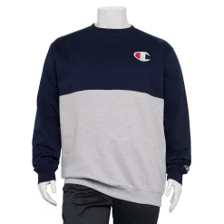 Big & Tall Champion® Colorblock Sweatshirt -Champion Shop 5358419 Navy Heather