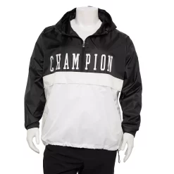 Big & Tall Champion® Collegiate Anorak Jacket -Champion Shop 5475973 Black White