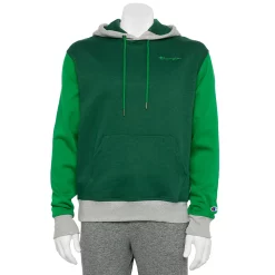 Men's Champion® Colorblock Powerblend Fleece Hoodie 9 Men's Champion® Colorblock Powerblend Fleece Hoodie -Champion Shop 5537040 Forest Peak Green Vine