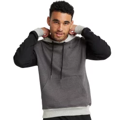 Men's Champion® Colorblock Powerblend Fleece Hoodie 10 Men's Champion® Colorblock Powerblend Fleece Hoodie -Champion Shop 5537040 Granite Heather Oxford