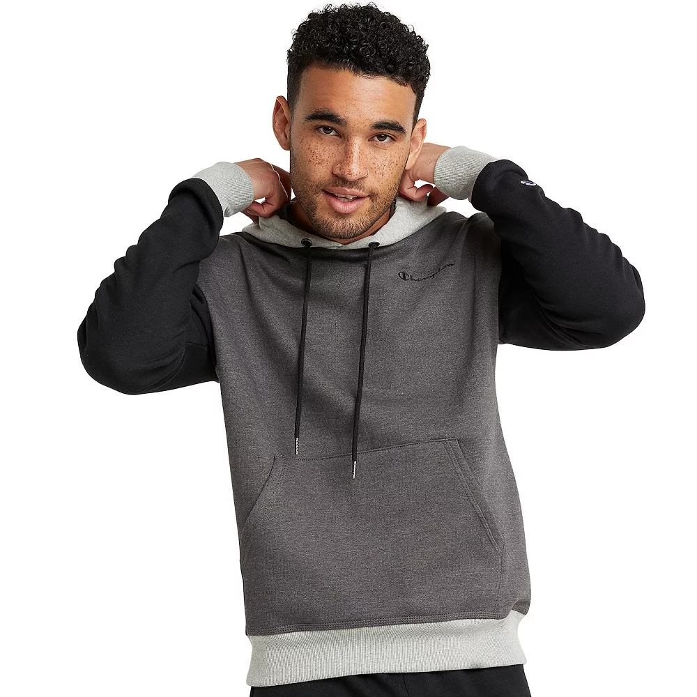Men's Champion® Colorblock Powerblend Fleece Hoodie 5 Men's Champion® Colorblock Powerblend Fleece Hoodie - Image 3