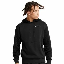 Men's Champion® Quilted Fleece Hoodie -Champion Shop 5537058 Black