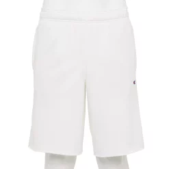 Men's Champion® 10-Inch Powerblend Fleece Shorts -Champion Shop 5537562 White