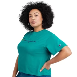 Plus Size Champion® Cropped Graphic Tee -Champion Shop 5656130 ALT2