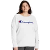 Plus Size Champion® Powerblend Graphic Fleece Sweatshirt -Champion Shop 5720804 White