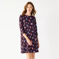 Women's Celebrate Together™ Printed Christmas Swing Dress -Champion Shop 5721706 Forest
