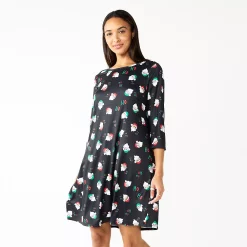 Women's Celebrate Together™ Printed Christmas Swing Dress -Champion Shop 5721706 Santa