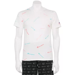 Men's Champion® Sportstyle Logo Tee -Champion Shop 5912315 Tossed Script White