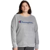 Plus Size Champion® Powerblend Graphic Fleece Sweatshirt -Champion Shop 6142126 Oxford Gray