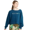 Women's Champion® Campus French Terry Crewneck Sweatshirt -Champion Shop 6142655 Fresh Teal