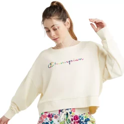 Women's Champion® Campus French Terry Crewneck Sweatshirt -Champion Shop 6142655 Natural