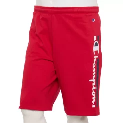 Big & Tall Champion® Vertical Script Fleece Shorts -Champion Shop 6171471 Red